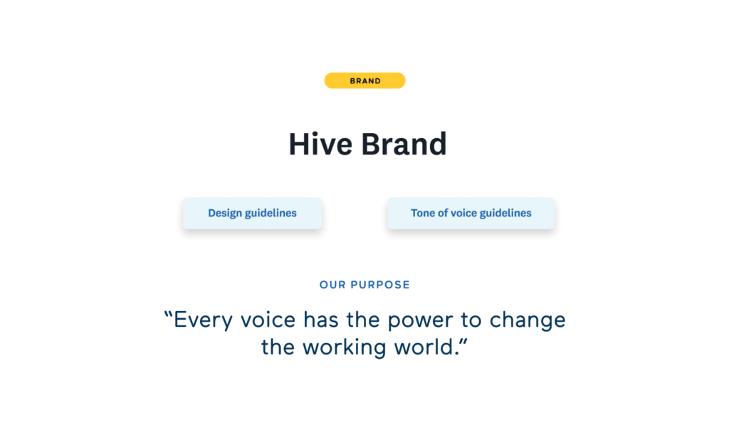 Hive brand header